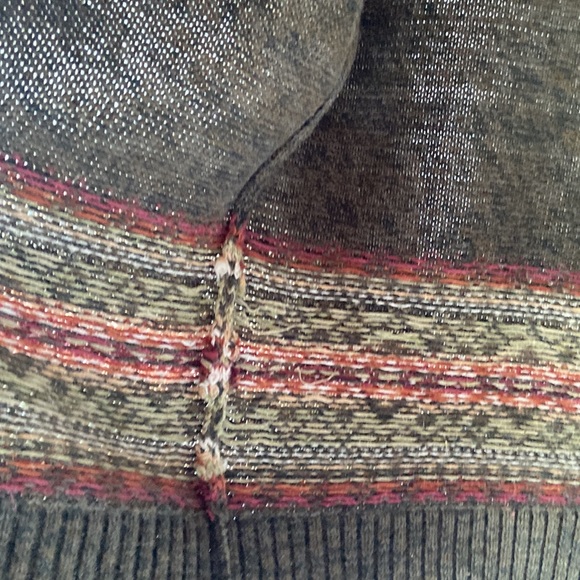 Vintage Tiara ramie cotton blend zip-per cardigan Fair Isle icelandic nordic M - Picture 8 of 11